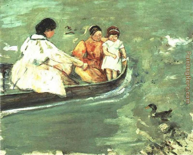 On The Water painting - Mary Cassatt On The Water art painting
